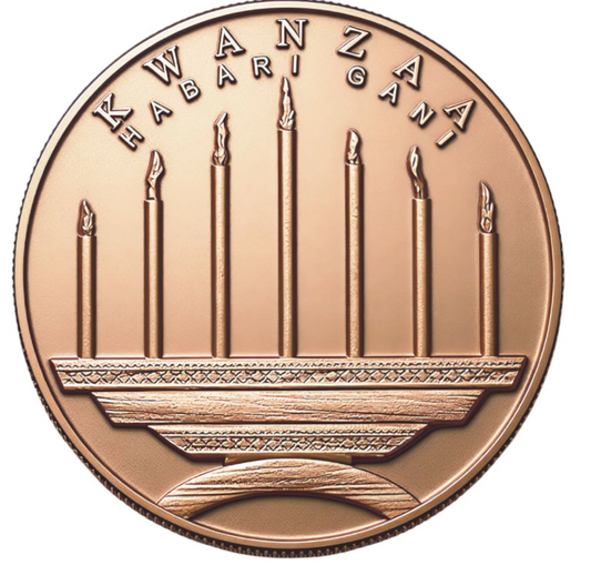 Kwanzaa 1 oz Kupfermedaille mit Kinara