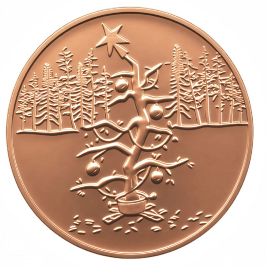 Christmas Tree Christmas is Cancelled 1 oz Kupfermedaille