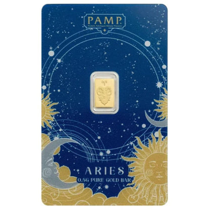 Goldbarren 0,5 Gramm PAMP Sternzeichen Widder