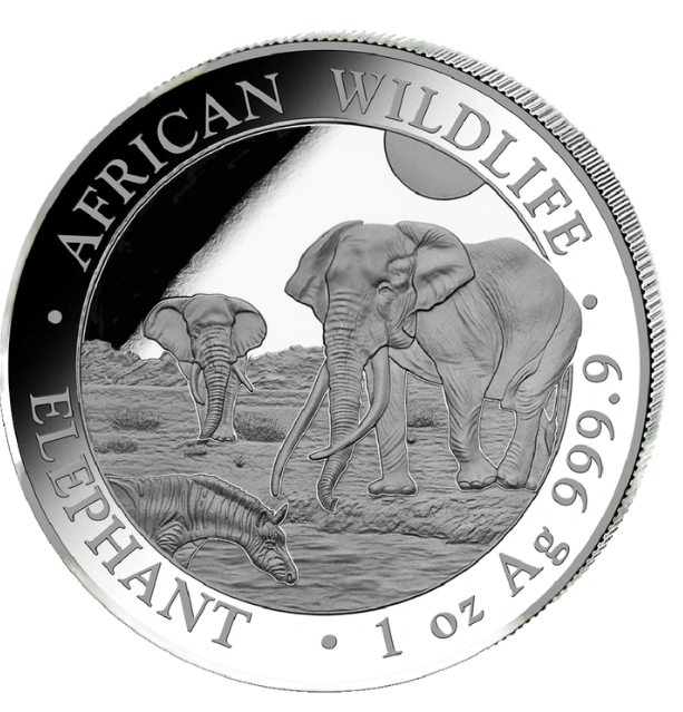 Somali Elephant 2026 1 Unze Silbermünze Proof High Relief
