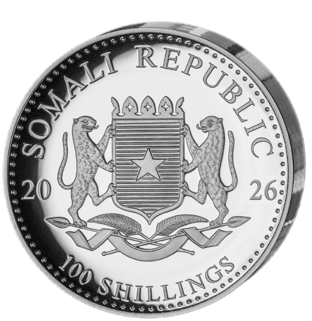 Somali Elephant 2026 1 Unze Silbermünze Proof High Relief