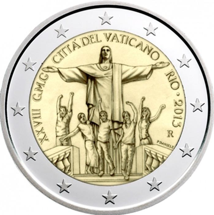 Vatikan 2 Euro 2013 Weltjugendtag Rio Folder