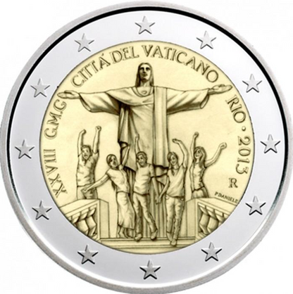 Vatikan 2 Euro 2013 Weltjugendtag Rio Folder