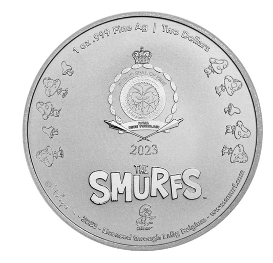 Schlümpfe 2023 Silbermünze 1 oz Niue