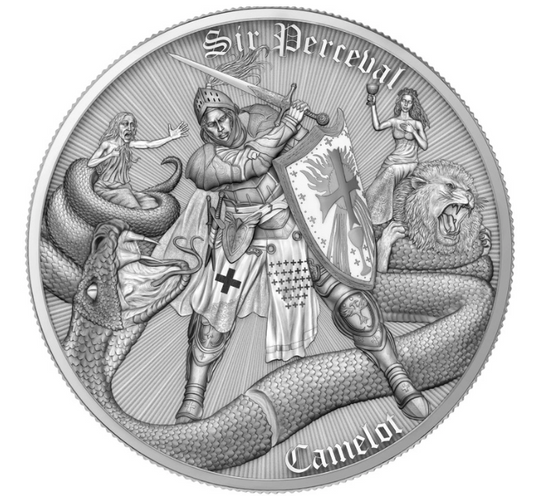 Camelot Sir Perceval 2026 1 oz Silbermünze Niue