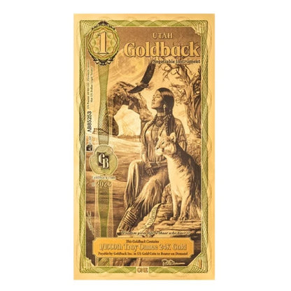 Utah 1 Goldback Goldnote 1/1000 oz 2026 Alpha