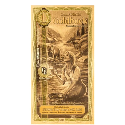 California 1 Goldback Goldnote 1/1000 oz 2026 Alpha