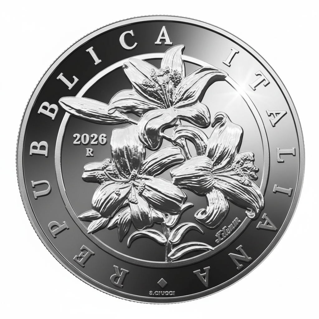 Italien Flora Die Lilie 2026 1 oz Silbermünze
