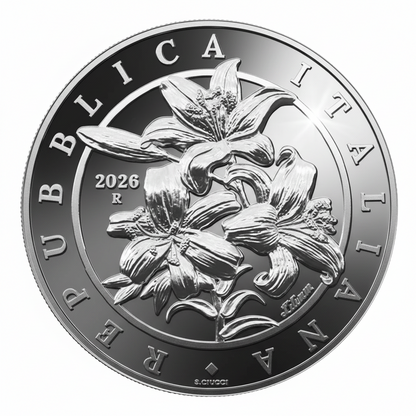 Italien Flora Die Lilie 2026 1 oz Silbermünze