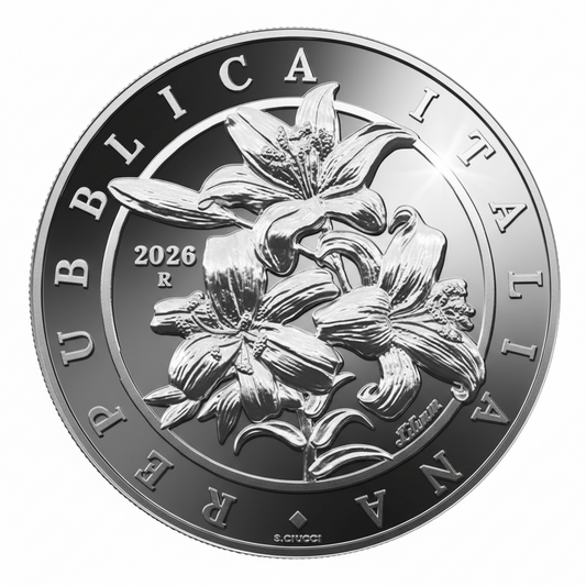 Italien Flora Die Lilie 2026 1 oz Silbermünze