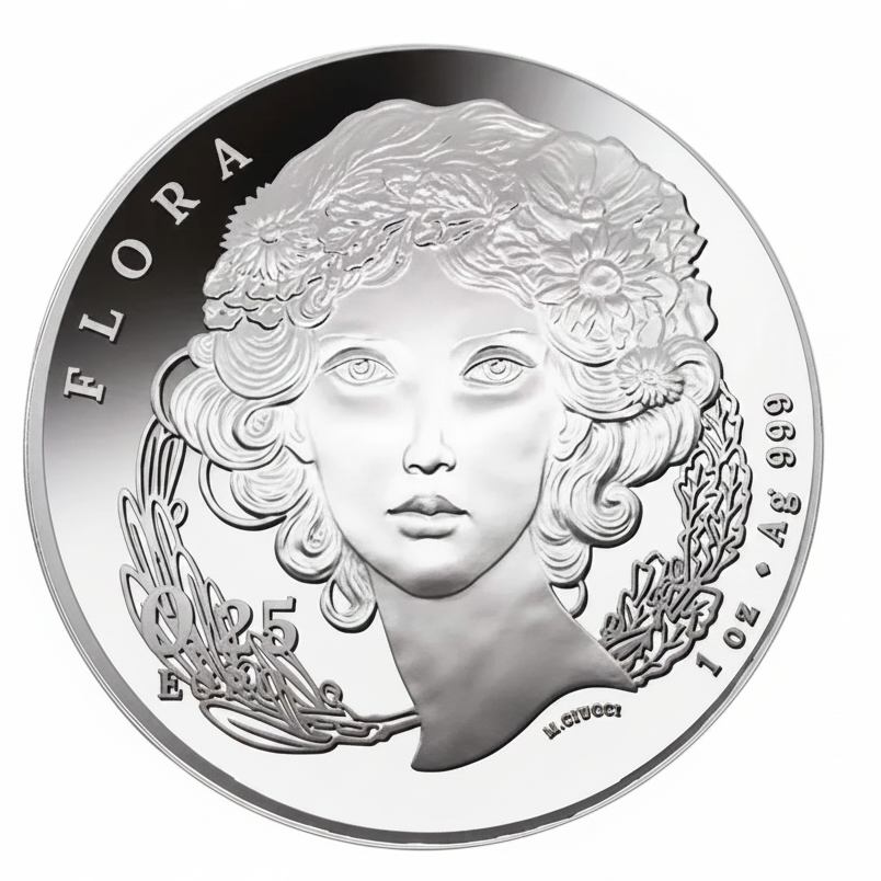 Italien Flora Die Lilie 2026 1 oz Silbermünze