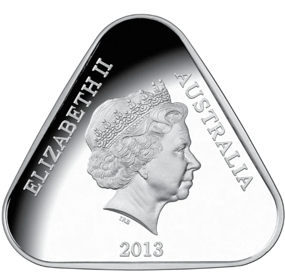 Australien Parliament House 2013 dreieckige 5 Dollar Silber Proof Münze
