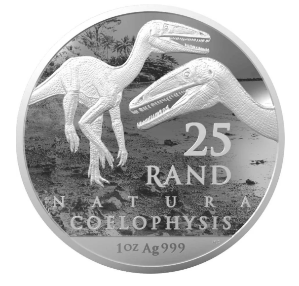 Südafrika Natura Coelophysis 2020 1 oz Silber 25 Rand