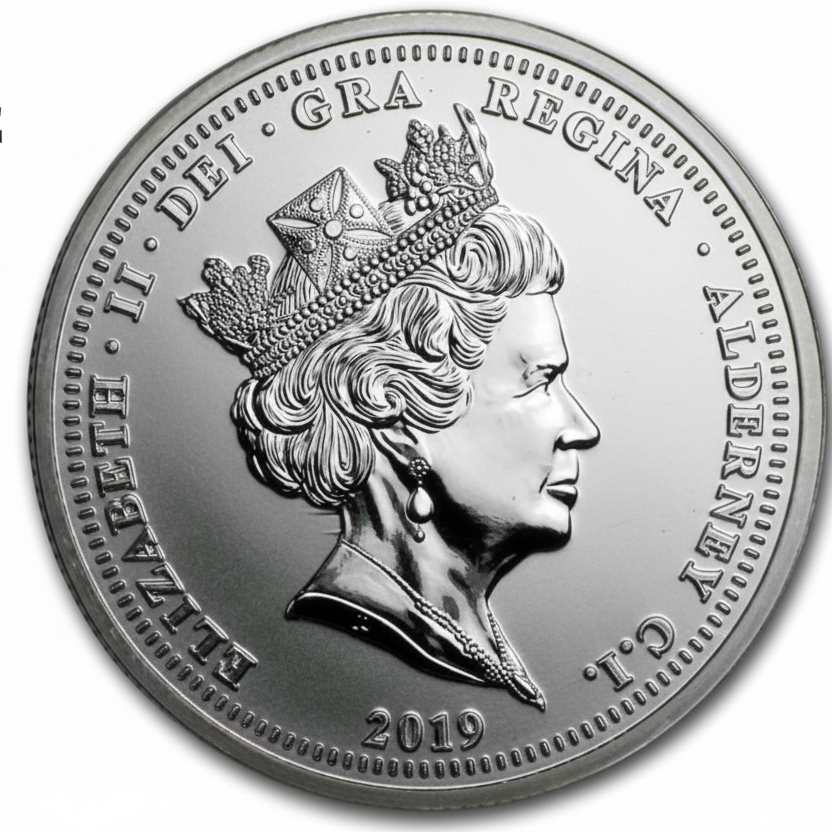 Alderney Papageientaucher 2019 1 oz Silbermünze 5 Pfund