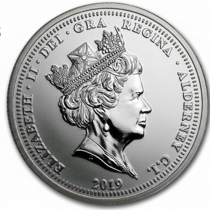 Alderney Papageientaucher 2019 1 oz Silbermünze 5 Pfund