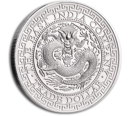 St. Helena Chinese Trade Dollar Dragon 2019 1 oz Silber