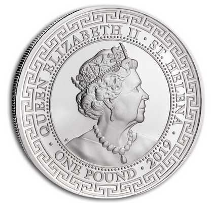 St. Helena Chinese Trade Dollar Dragon 2019 1 oz Silber