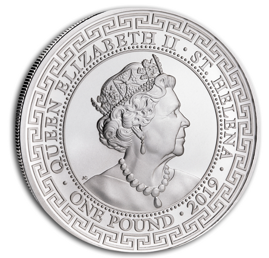 St. Helena Chinese Trade Dollar Dragon 2019 1 oz Silber