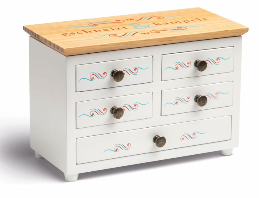 Sammelbox zur Serie „gschneizt & kampelt“