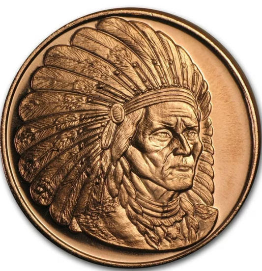 1oz Kupfer #90 Sitting Bull