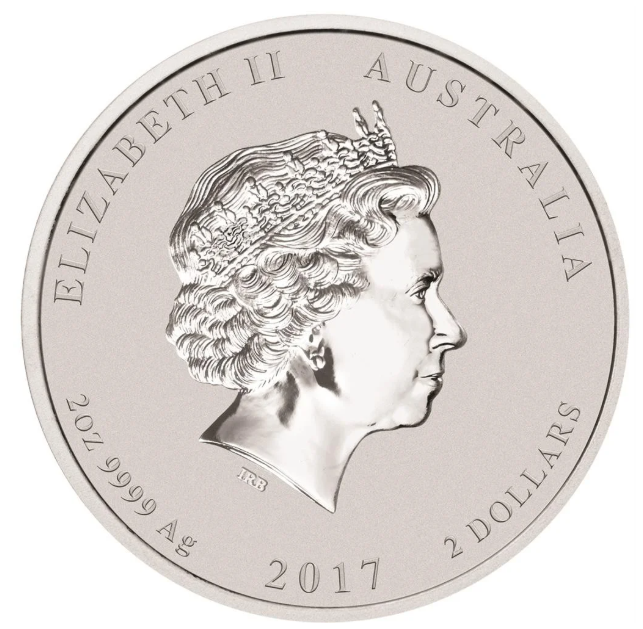Australien 2oz - Lunar II Hahn 2017