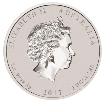 Australien 2oz - Lunar II Hahn 2017