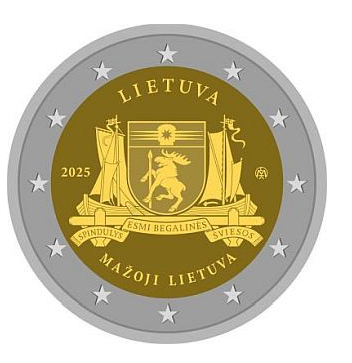 2 Euro Litauen 2025 Kleinlitauen Mažoji Lietuva Gedenkmünze unzirkuliert