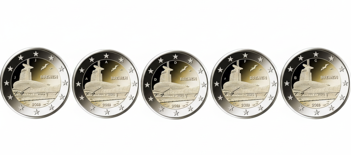 Deutschland 2€ 2026 - Bremerhaven Set A - J