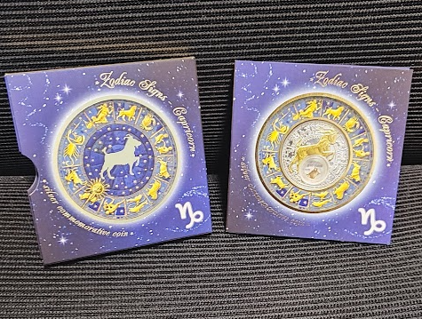 Belarus 20 Rubel 2013 Sternzeichen Capricorn Silber PP vergoldet