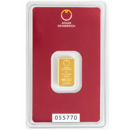 Goldbarren 2 Gramm Österreich