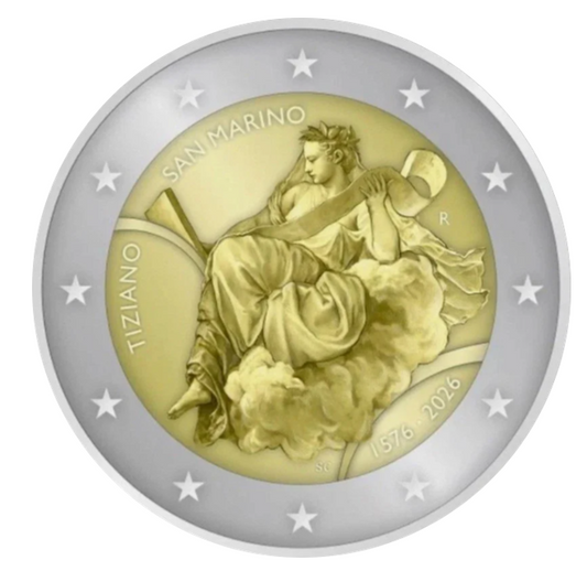San Marino 2 Euro 2026 Tiziano Münze 