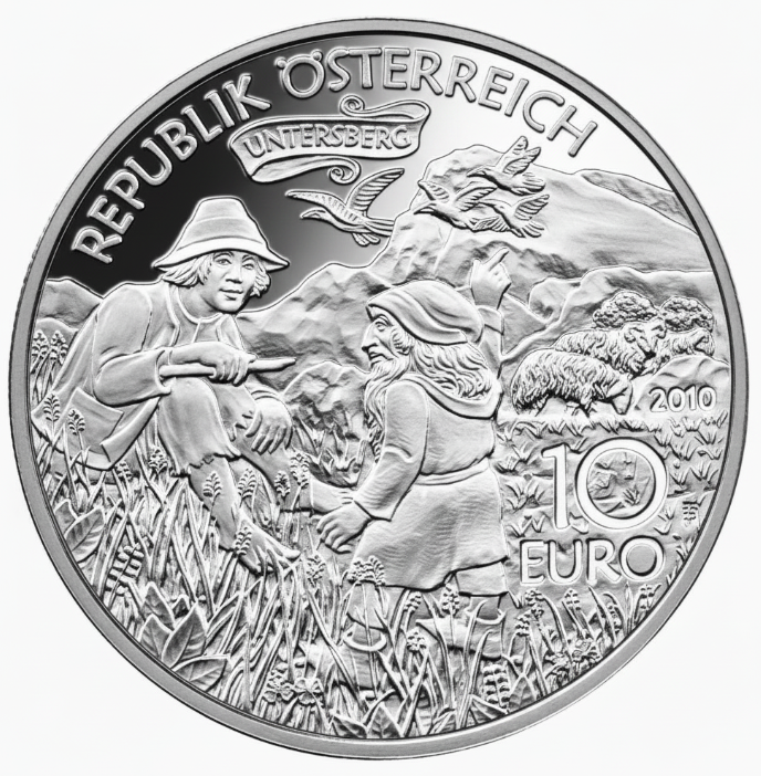 10 Euro Karl der Große im Untersberg 2010 Silber PP