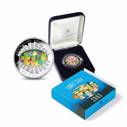 Australien 5 Dollar Freiwillige Helfer 2003 Hologramm Silbermünze