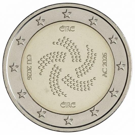 2 Euro Irland EU-Ratspräsidentschaft 2026 bankfrisch