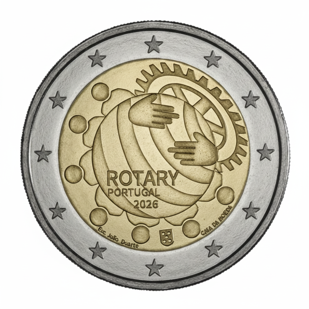 Portugal 2 Euro 2026 Rotary Club Gedenkmünze