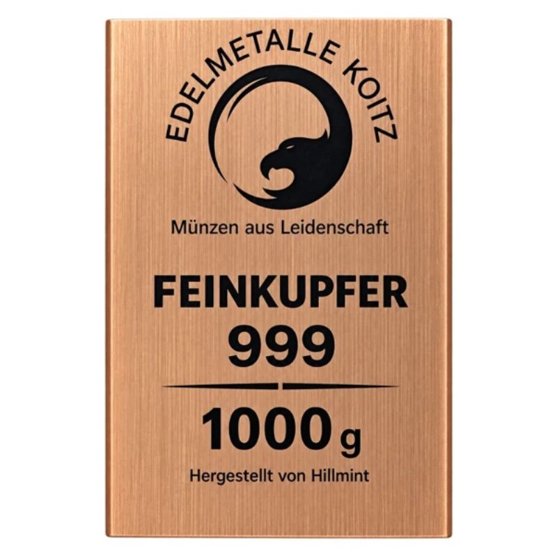 Edelmetalle Koitz 1 kg Kupferbarren Hillmint Polen