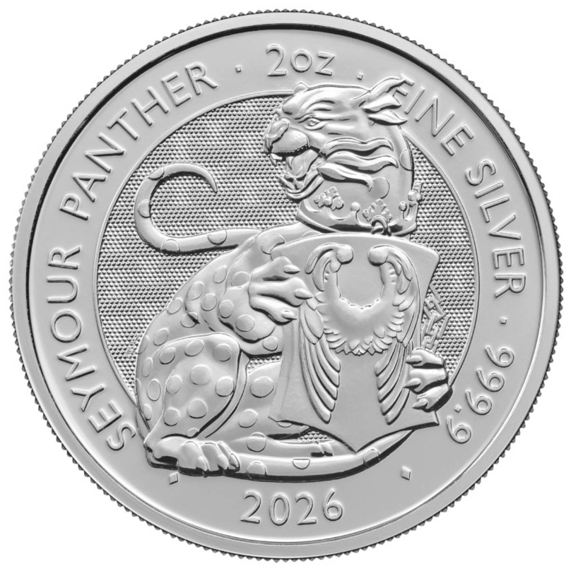 The Royal Tudor Beasts Seymour Panther 2026 2 oz Silbermünze
