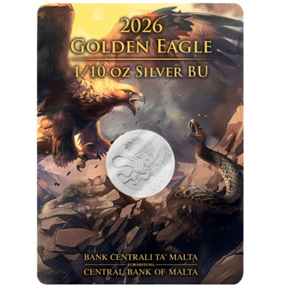 Malta Golden Eagle 2026 1/10 oz Silbermünze Coincard