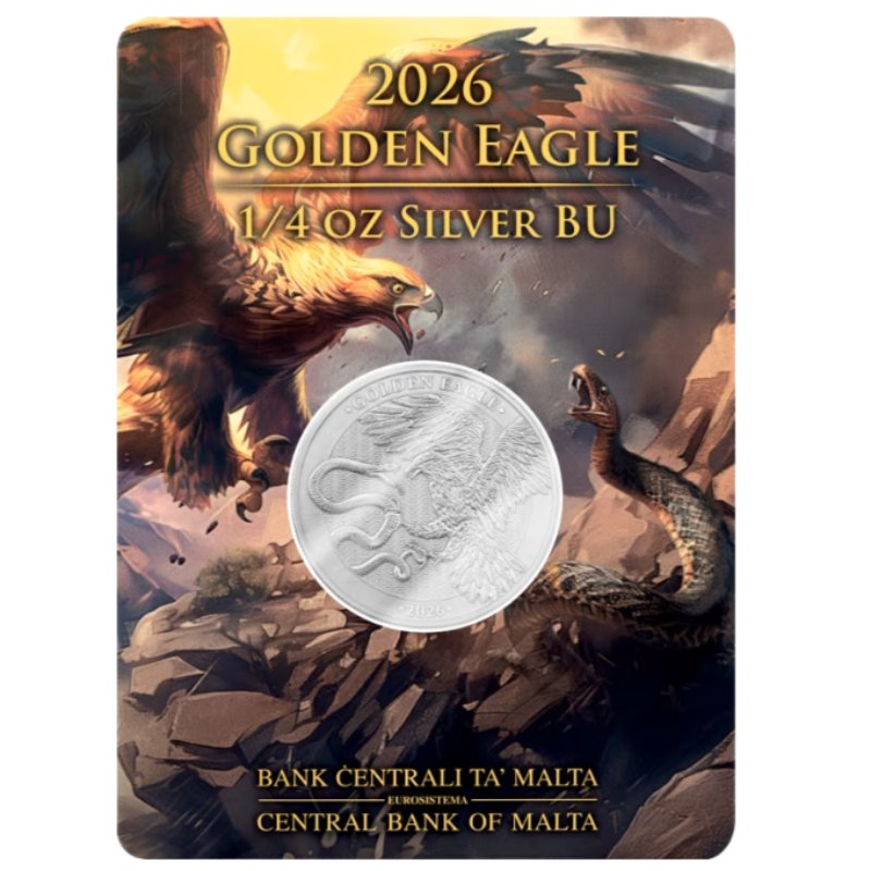 Malta Golden Eagle 2026 1/4 oz Silbermünze Coincard