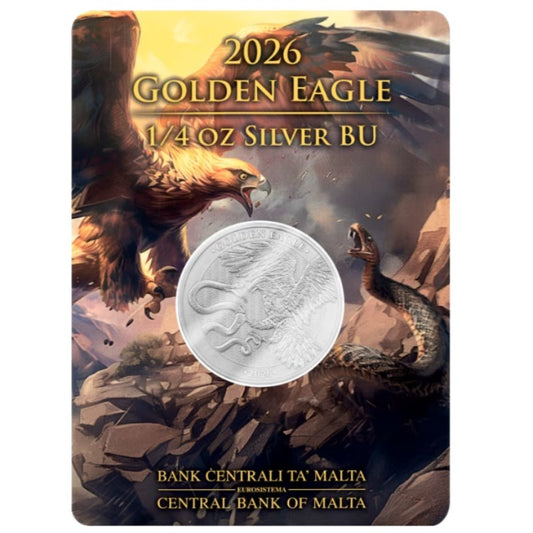 Malta Golden Eagle 2026 1/4 oz Silbermünze Coincard