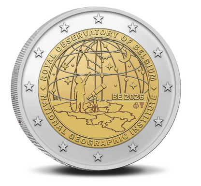 Belgien 2 Euro 2026 National Geographic Institute Royal Observatory 