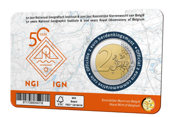 Belgien 2€ 2026 - NGI und Observatorium CC FRA