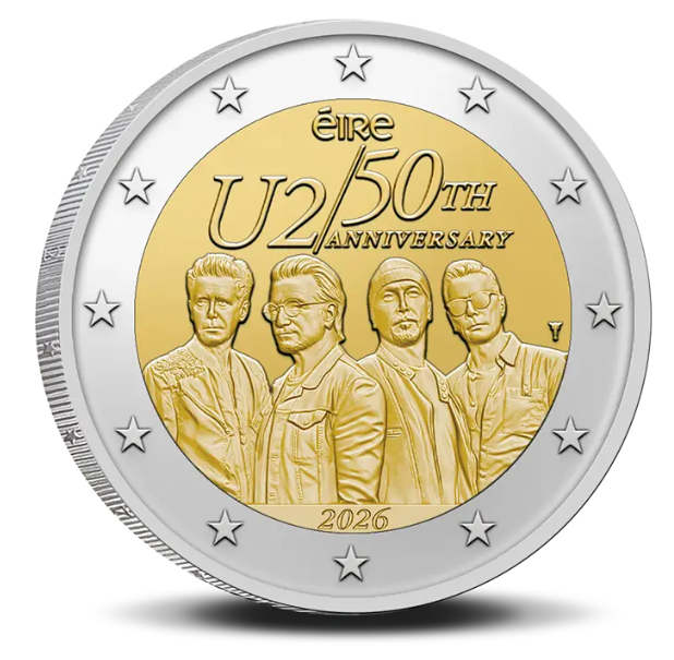 Irland 2 Euro 2026 50 Jahre U2 
