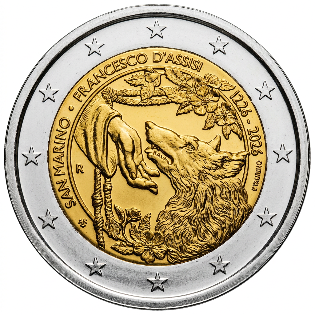 San Marino 2 Euro 2026 Franz von Assisi 800. Todestag im Blister