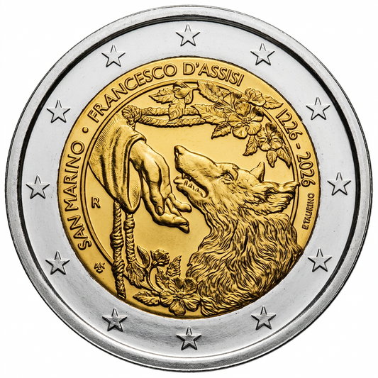 San Marino 2 Euro 2026 Franz von Assisi 800. Todestag im Blister