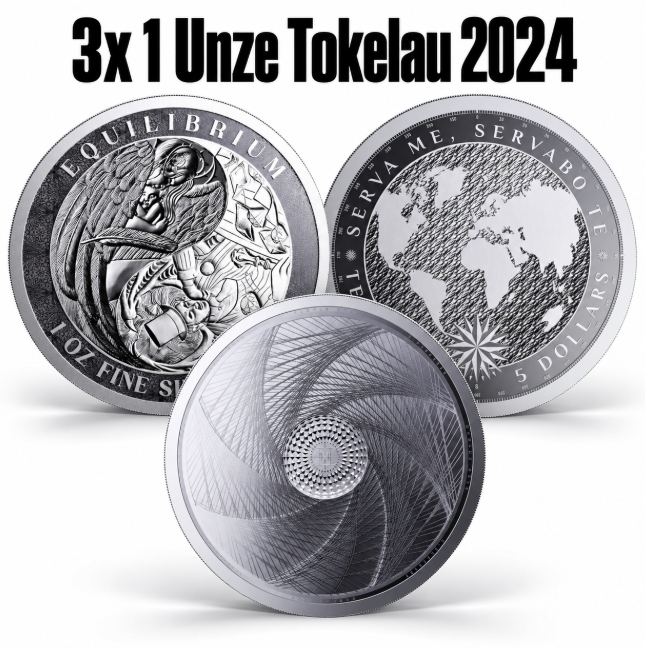 Tokelau - 3x 1oz Tokelau 2024 Silberpaket