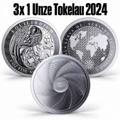 Tokelau - 3x 1oz Tokelau 2024 Silberpaket
