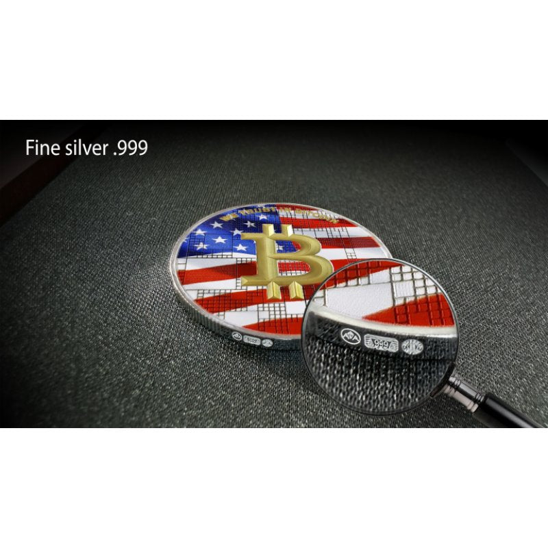 Satoshi Silver - Bitcoin Nations USA im Holz Etui