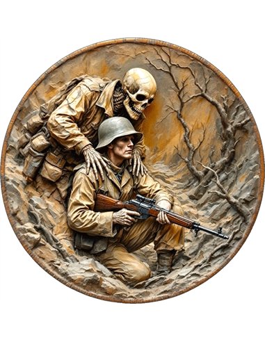 WARMONGER 2026 5 oz Kupfermedaille farbig Hochrelief Toro Mint