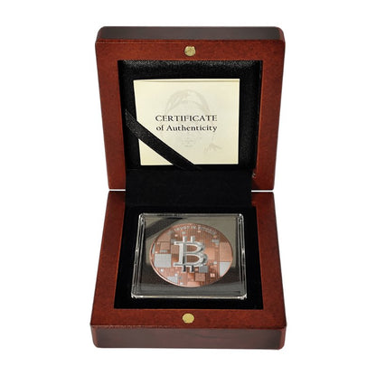 Satoshi Silver 2026 - #7 Whale Bitcoin im Holz Etui